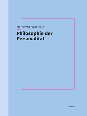 cover image of Philosophie der Personalität